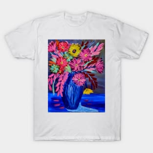 Bright and colorful abstract flowers T-Shirt